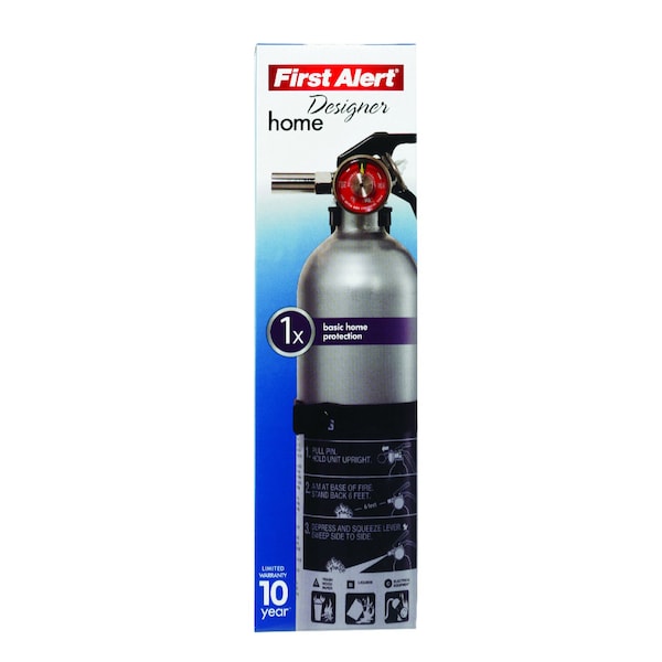 First Alert Designer 2-1/2 lb Fire Extinguisher For Household OSHA/US Coast Guard Agency Approval